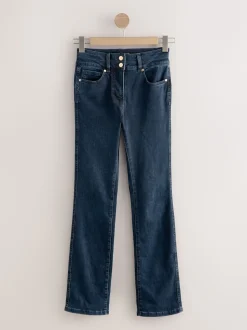 Dark Blue Denim Lift, Slim And Shape Bootcut Jeans