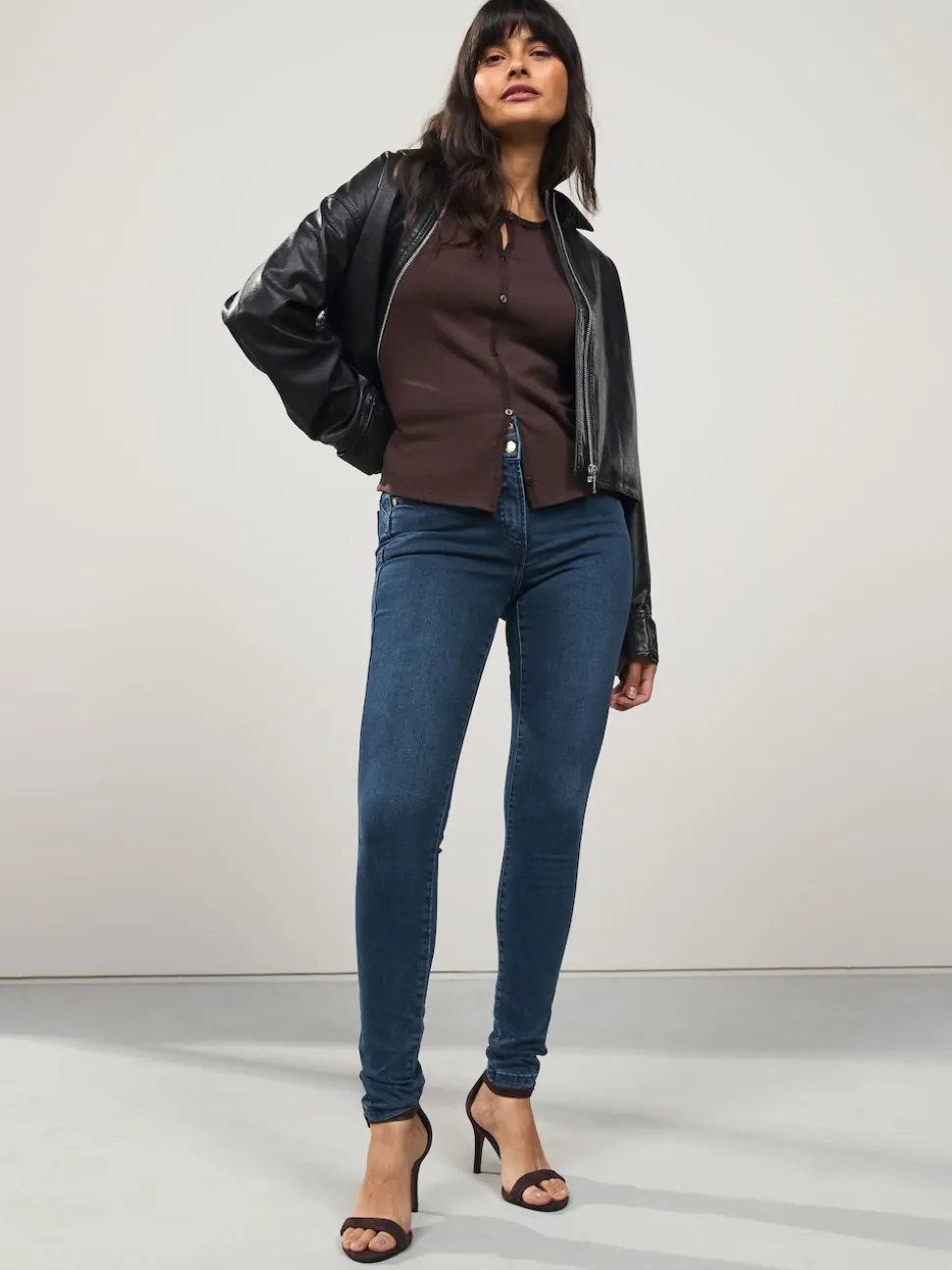 Dark Blue Denim Lift Slim And Shape Skinny Jeans