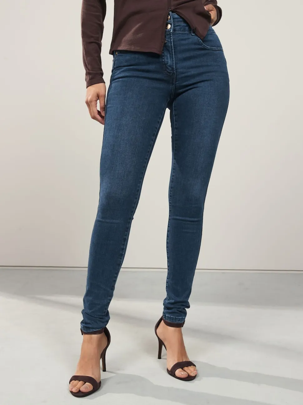 Dark Blue Denim Lift Slim And Shape Skinny Jeans