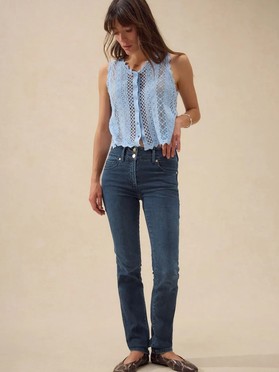 Dark Blue Denim Slim Lift And Shape Jeans