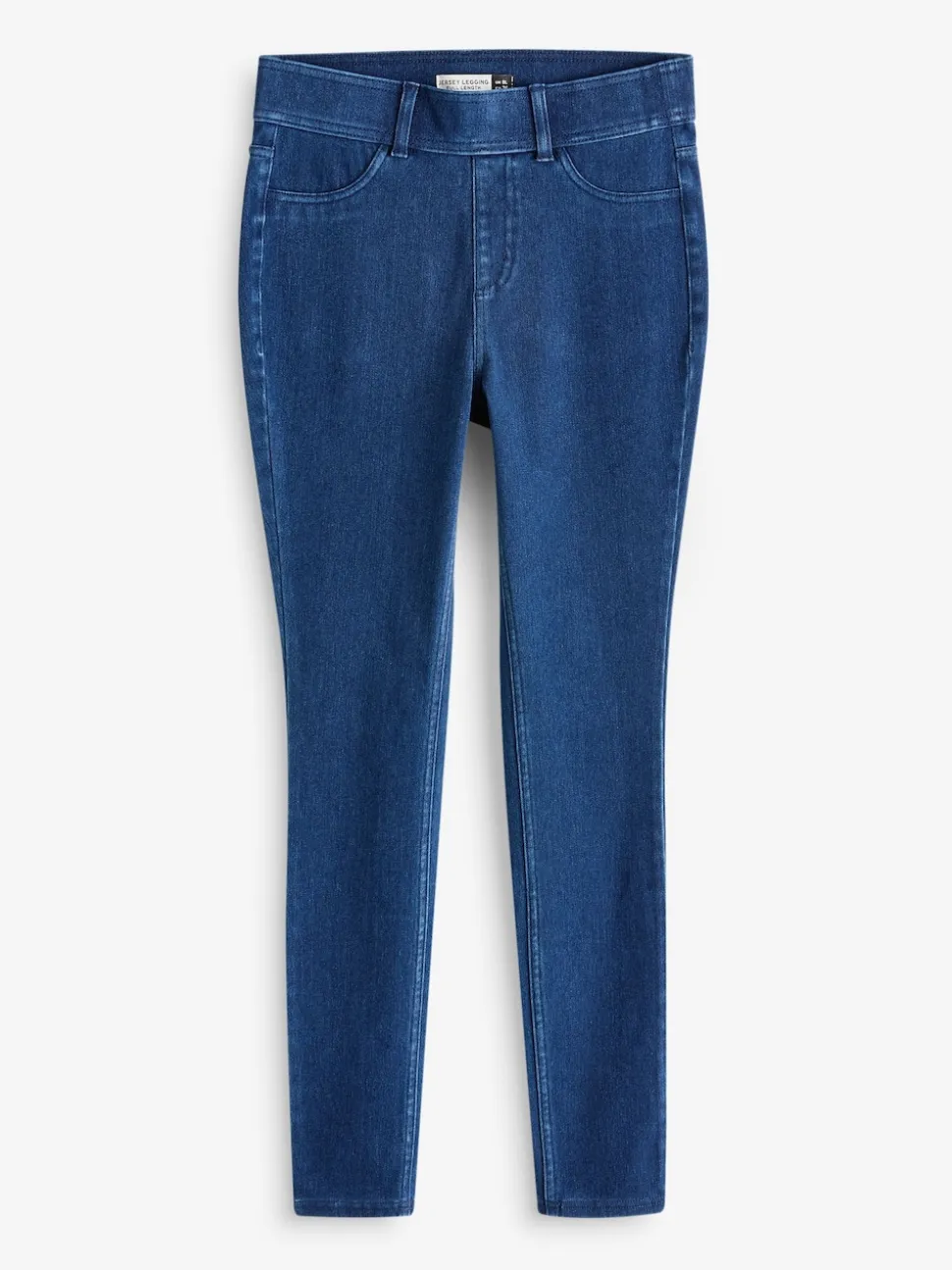 Dark Blue Full Length Jersey Denim Leggings