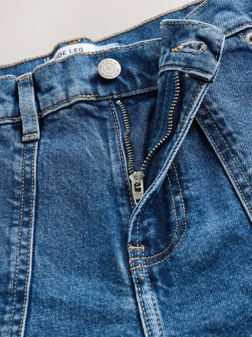 Dark Blue High Rise Utility Wide Leg Jeans