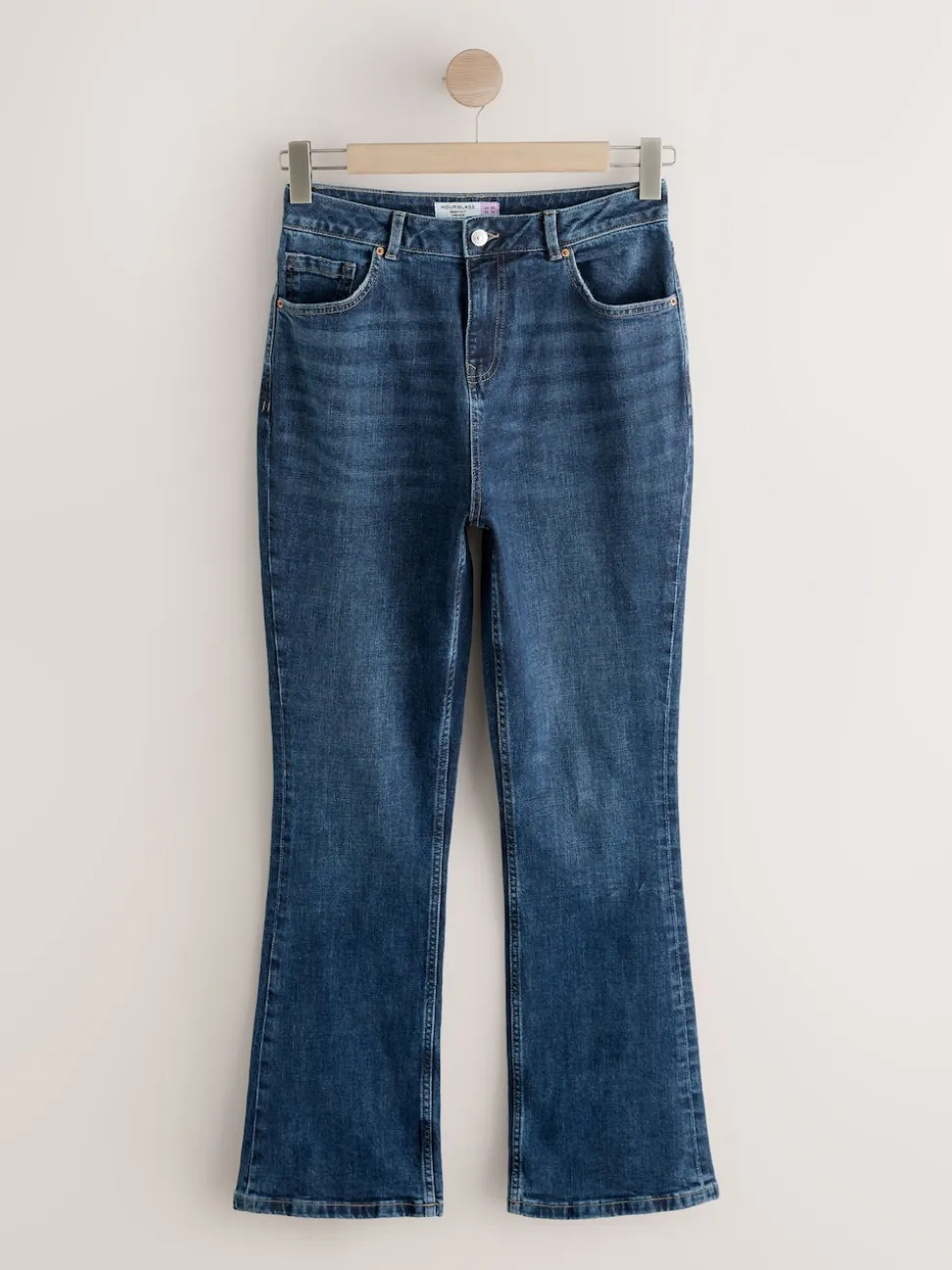 Dark Blue Hourglass Mid Rise Authentic Bootcut Jeans
