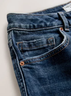 Dark Blue Hourglass Mid Rise Authentic Bootcut Jeans