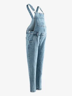 Dark Blue Maternity Denim Dungaree