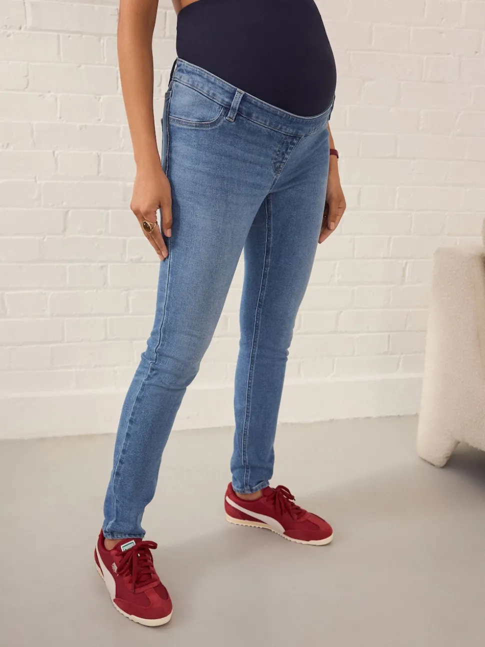 Dark Blue Maternity Skinny Jeans