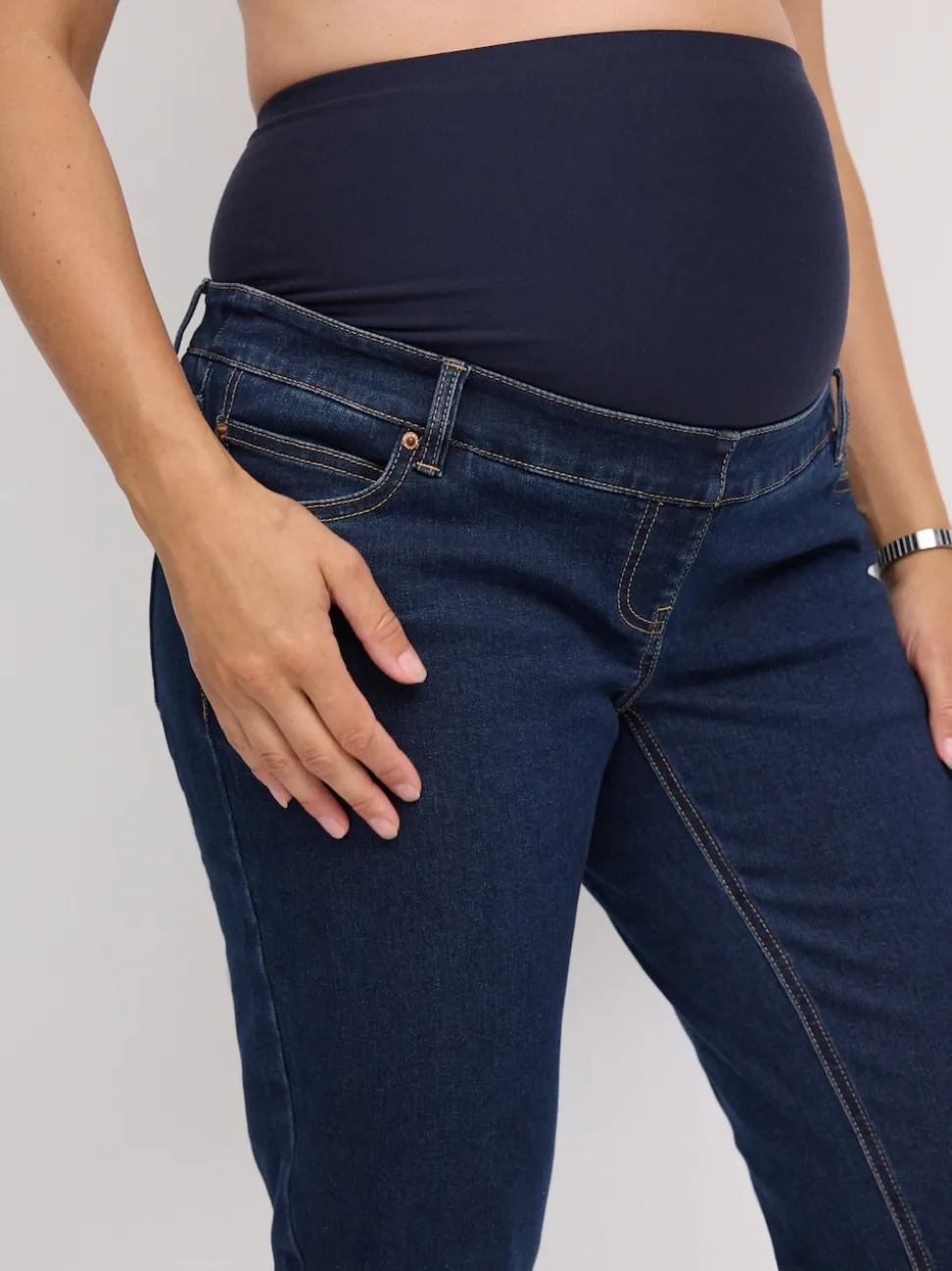 Dark Blue Mom Maternity Denim Jeans
