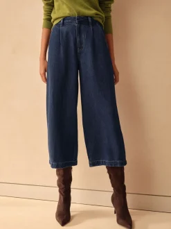 Dark Blue N.Premium High Rise Culotte Jeans