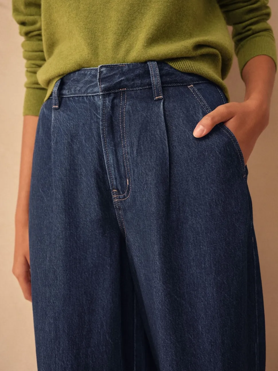 Dark Blue N.Premium High Rise Culotte Jeans