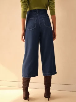 Dark Blue N.Premium High Rise Culotte Jeans