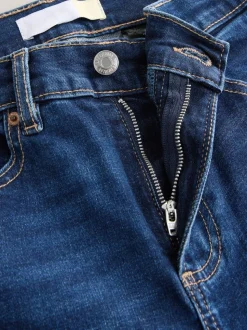 Dark Blue Slim Mid Rise Stretch Jeans