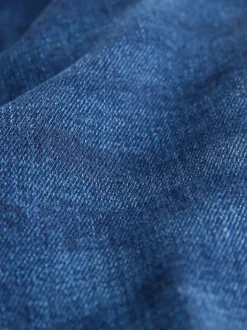 Dark Blue Slim Mid Rise Stretch Jeans
