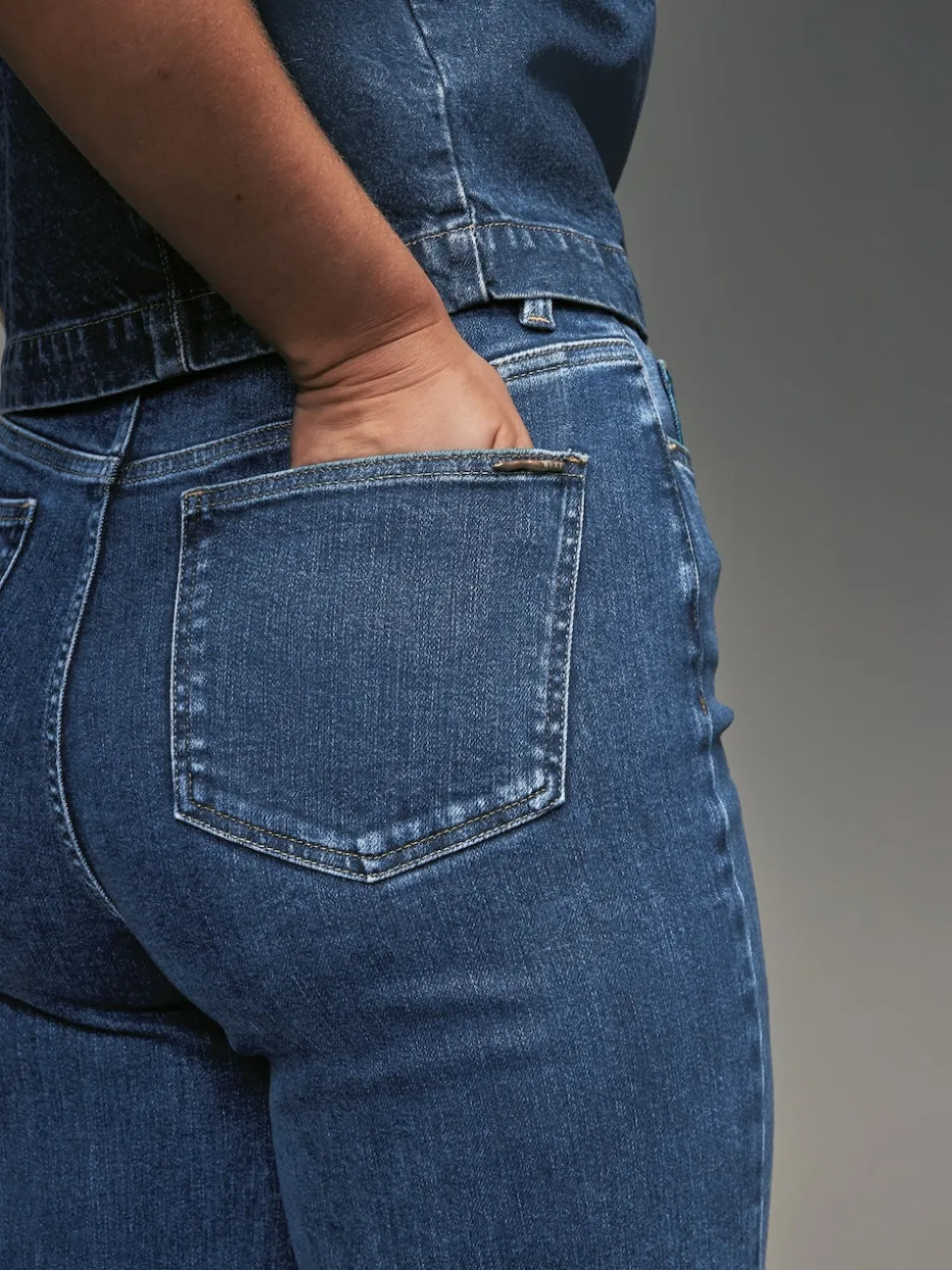 Dark Blue Wide Leg Hourglass Jeans