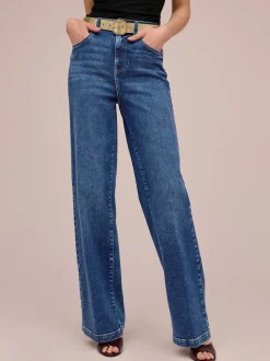 Dark Blue Wide Leg Jeans