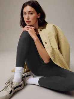 Dark Grey Full Length Leggings