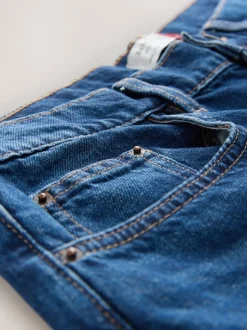 Denim Dark Blue Barrel Leg Jeans