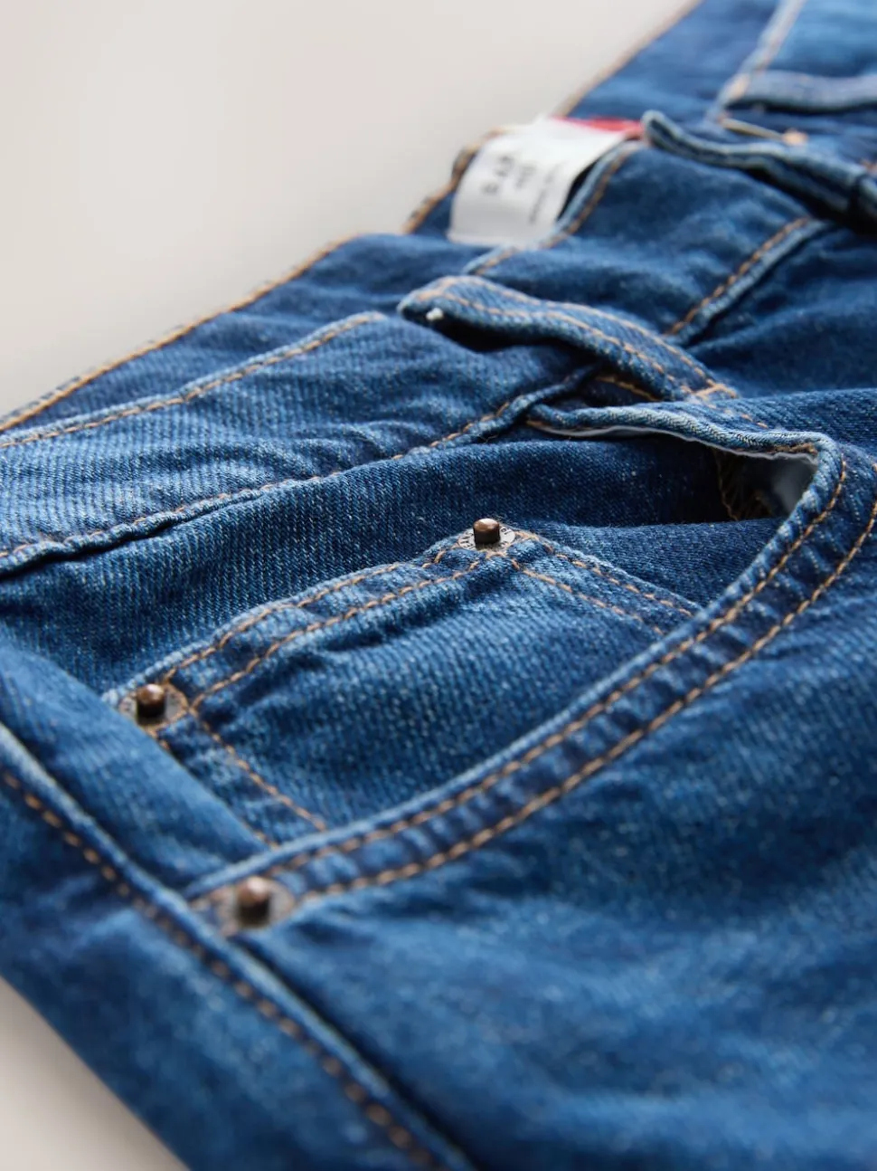 Denim Dark Blue Barrel Leg Jeans
