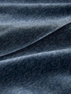 Denim Look Superwide Belted Trousers