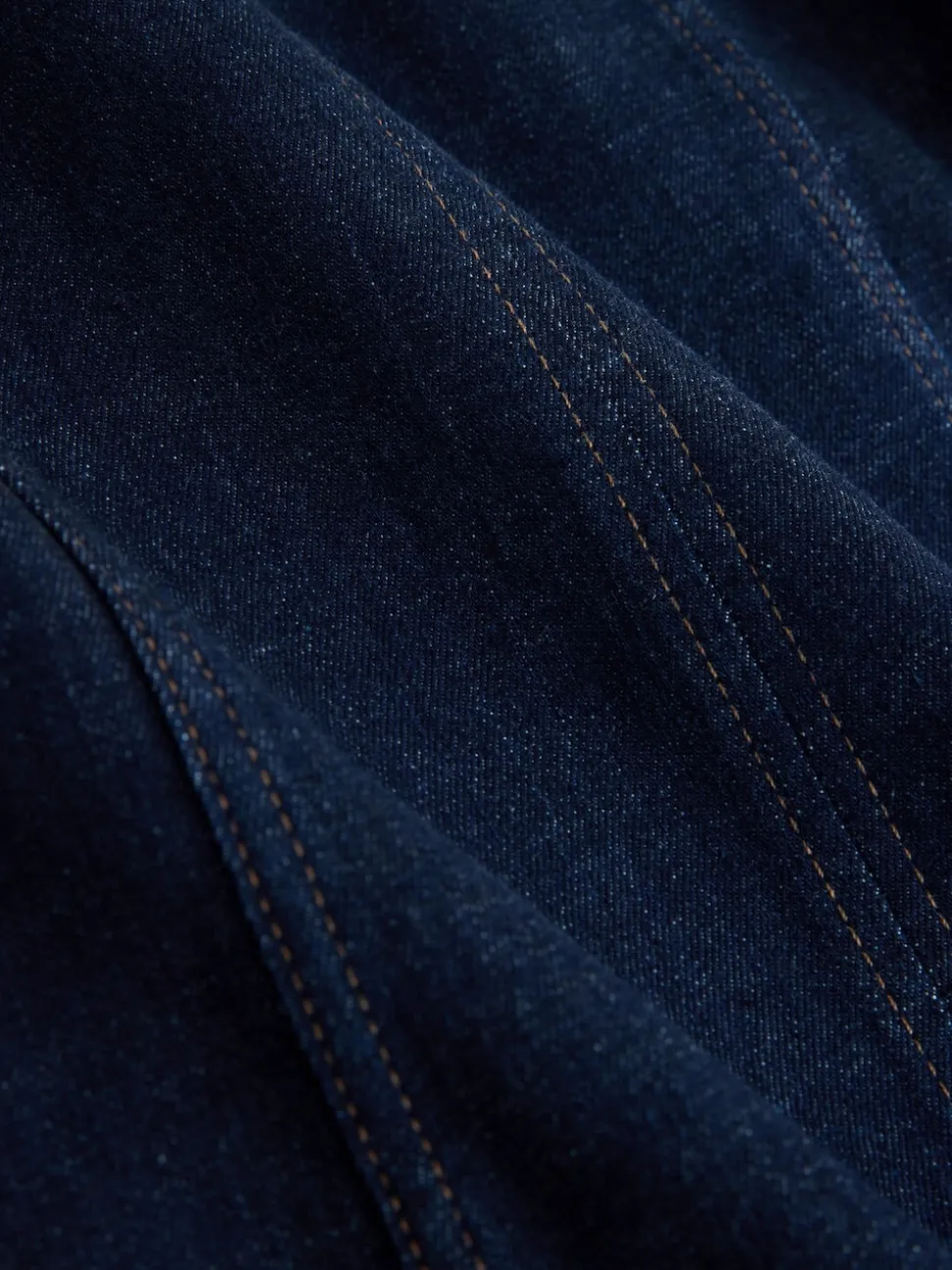 Denim Rinse Full Seamed Midi Skirt
