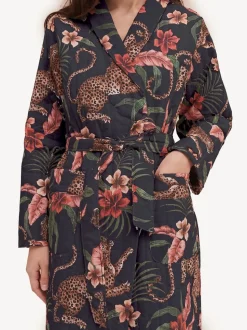 Desmond & Dempsey Soleia Navy Quilted Robe