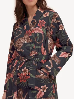 Desmond & Dempsey Soleia Navy Quilted Robe