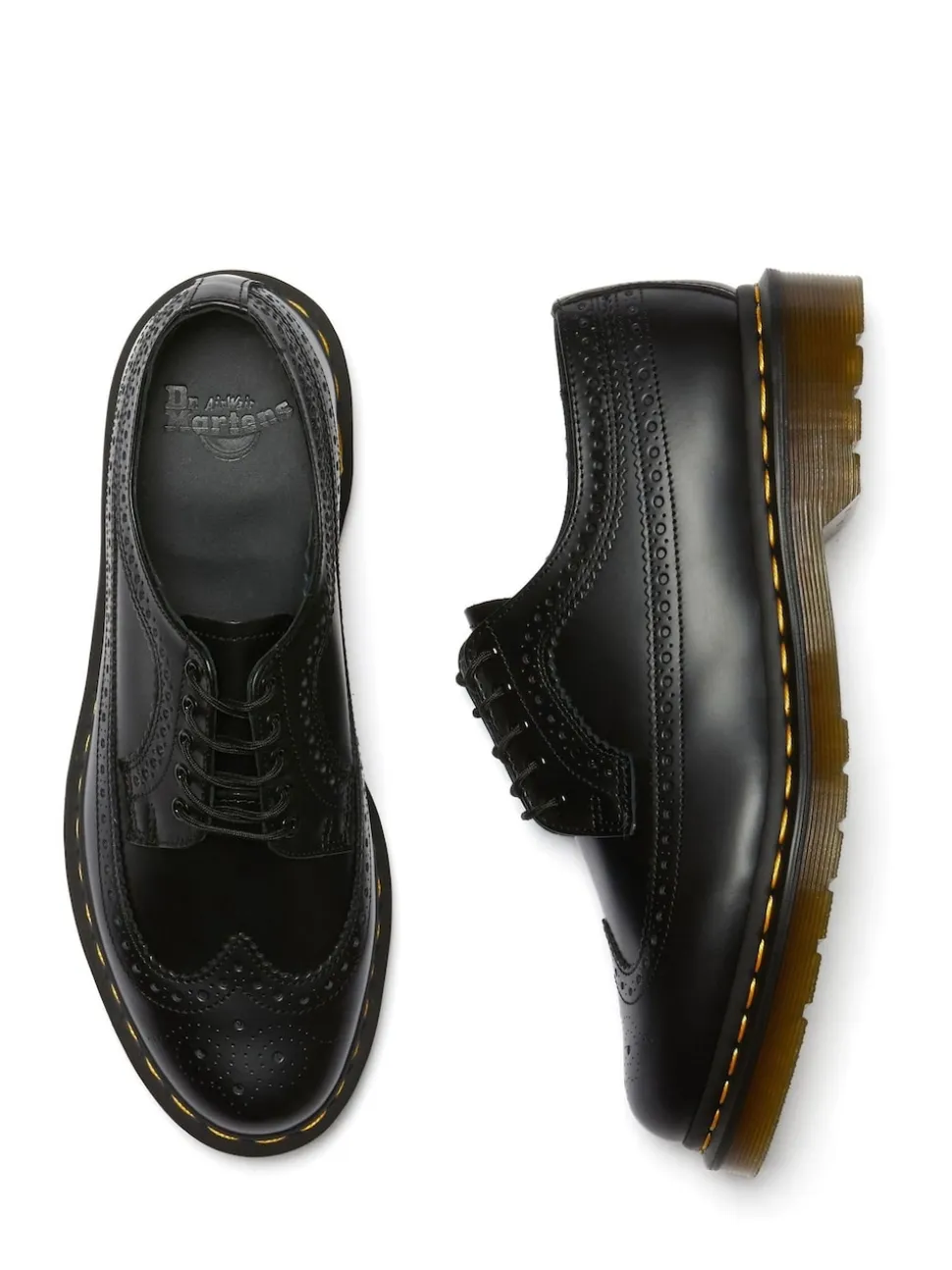 Dr. Martens Black Unisex 3989 Smooth Brogue Leather Shoes