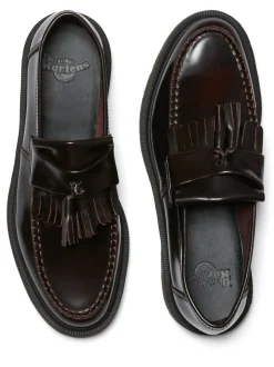 Dr. Martens Burgundy Red Adrian Arcadia Leather Shoes