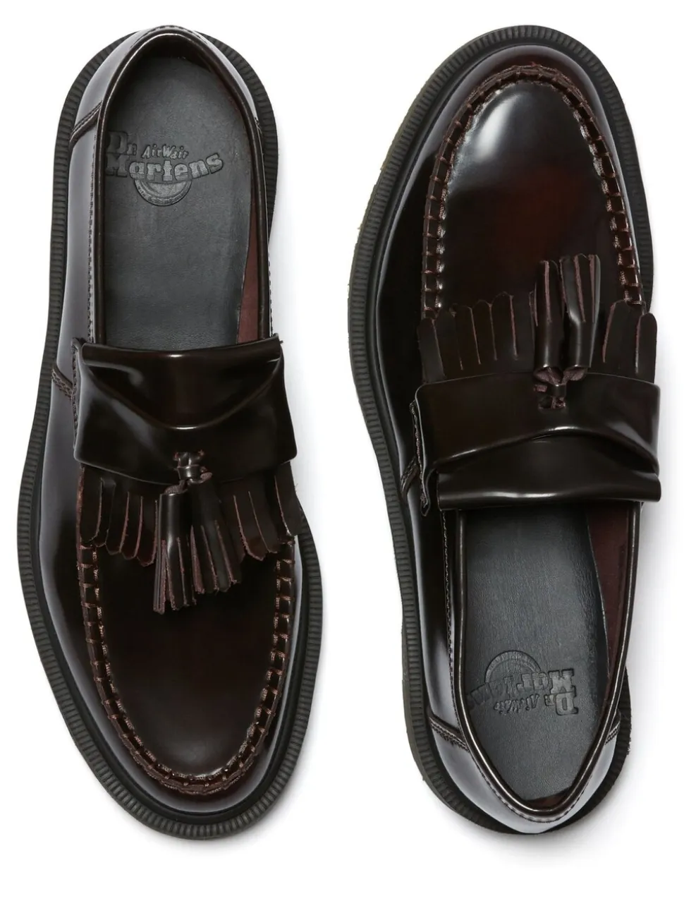 Dr. Martens Burgundy Red Adrian Arcadia Leather Shoes