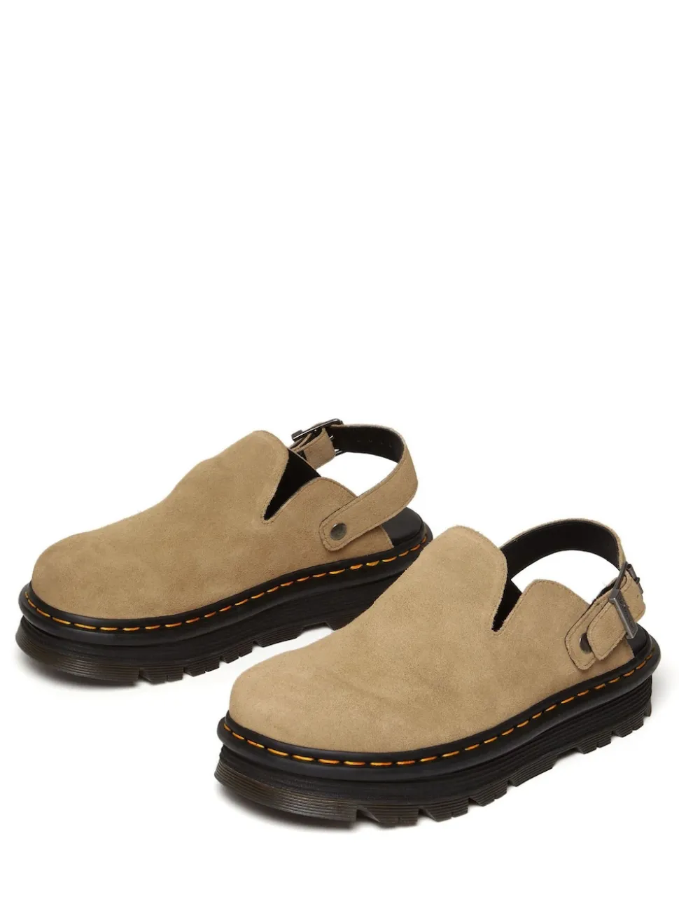 Dr. Martens Cream Zebzag Leather Shoes