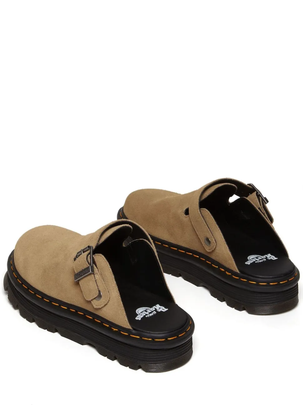 Dr. Martens Cream Zebzag Leather Shoes