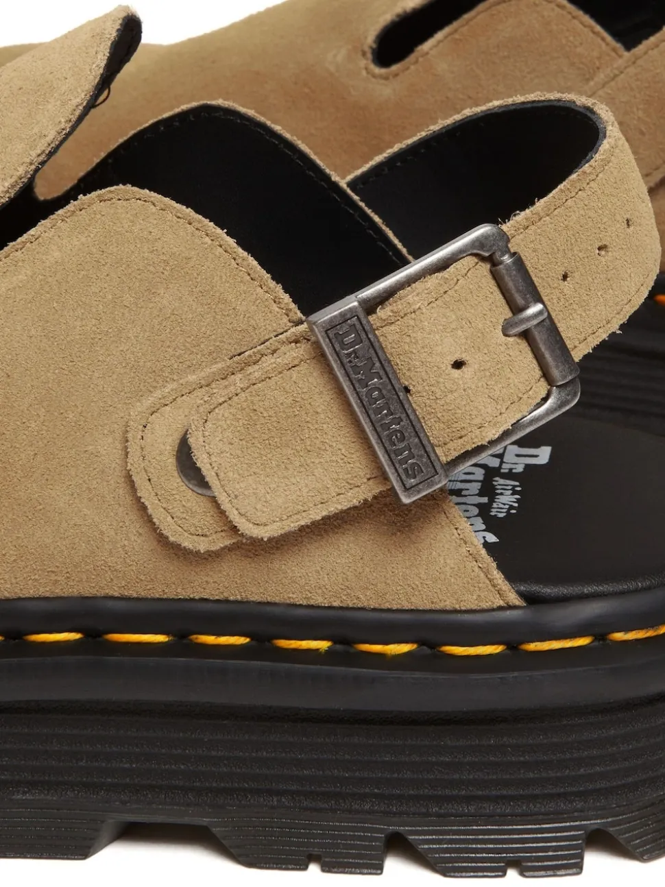 Dr. Martens Cream Zebzag Leather Shoes