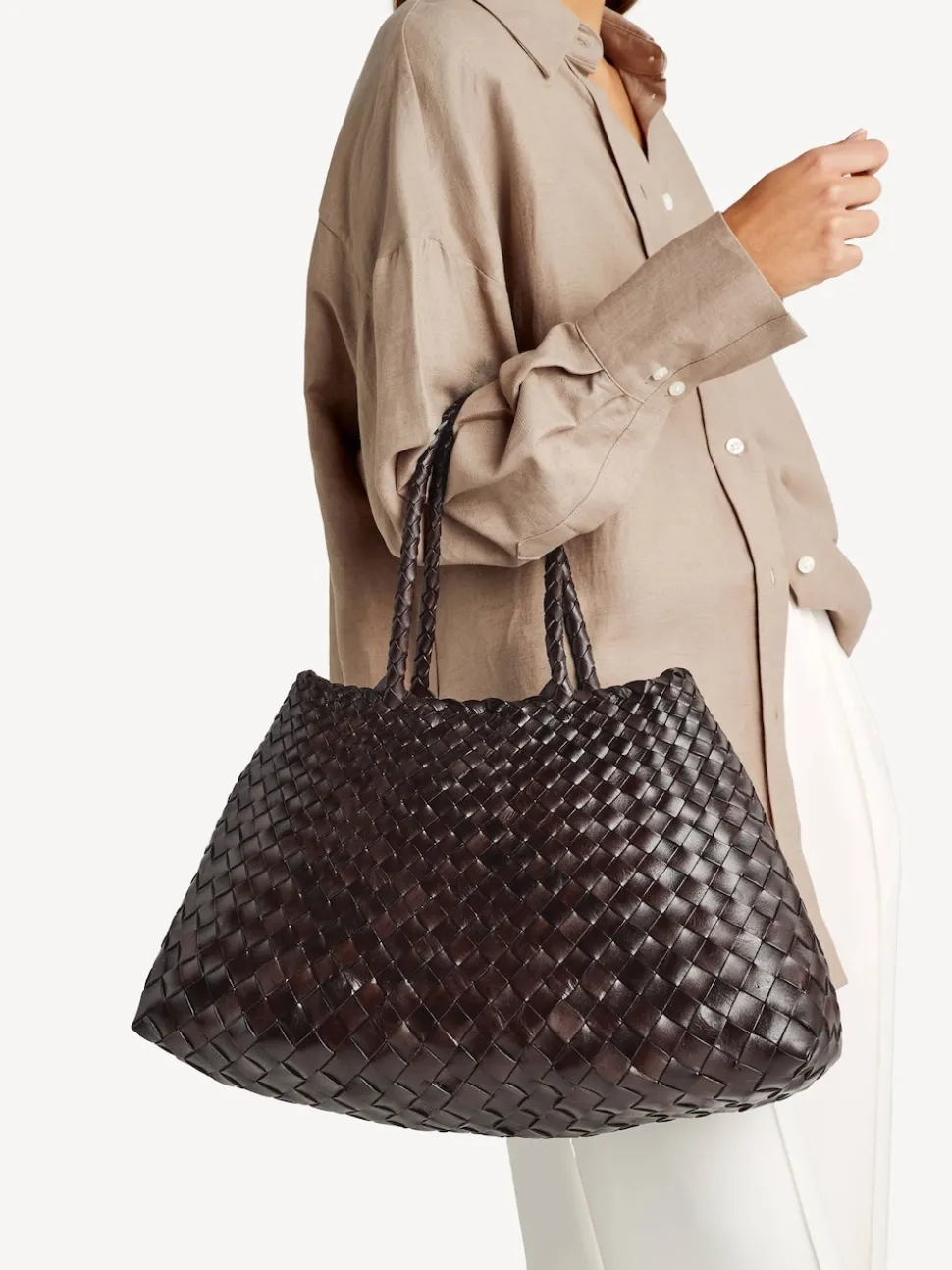 Dragon Diffusion Santa Croce Large Woven Bag