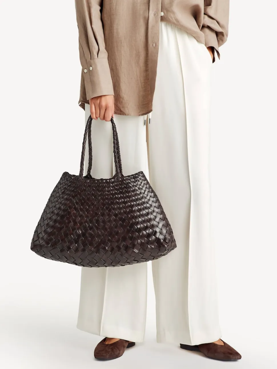 Dragon Diffusion Santa Croce Large Woven Bag