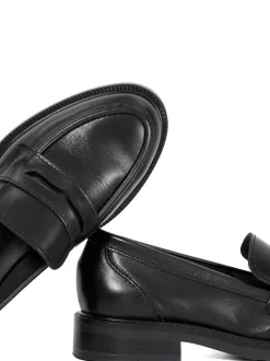 Dune London Black Giya Penny Loafers