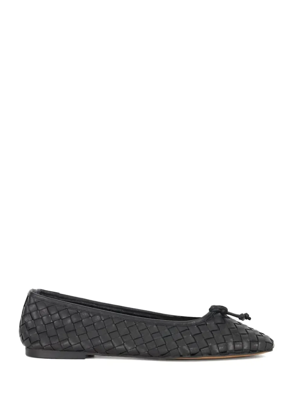 Dune London Black Heat Woven Ballerina Shoes