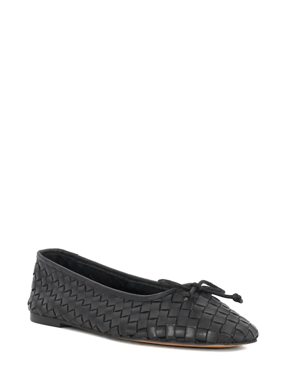Dune London Black Heat Woven Ballerina Shoes