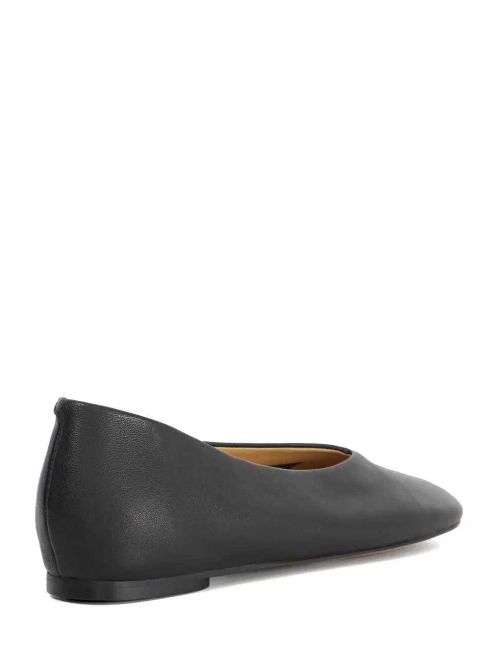 Dune London Black Highcut High Cut Round Toe Ballet Flats