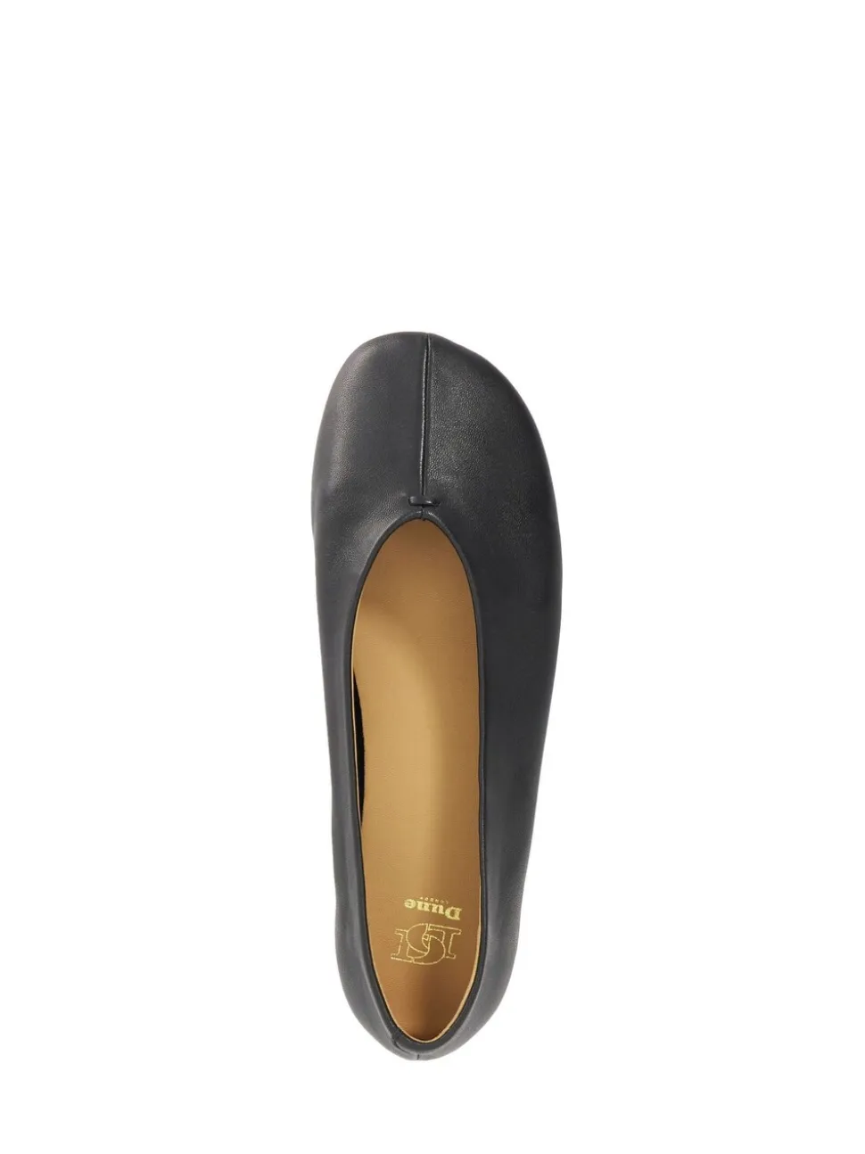 Dune London Black Highcut High Cut Round Toe Ballet Flats