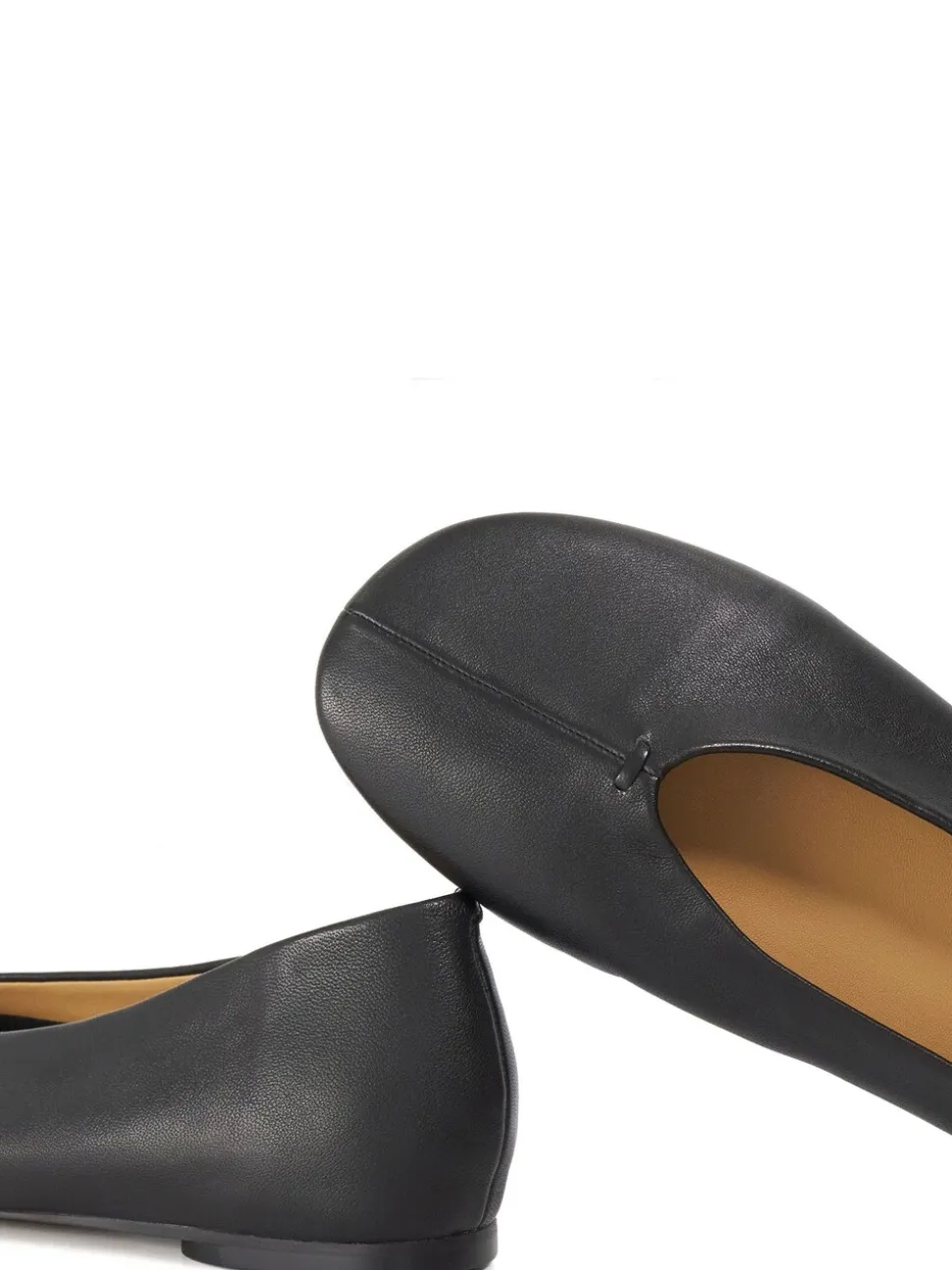 Dune London Black Highcut High Cut Round Toe Ballet Flats