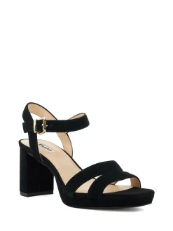 Dune London Black Manifesting Mini Platform Sandals