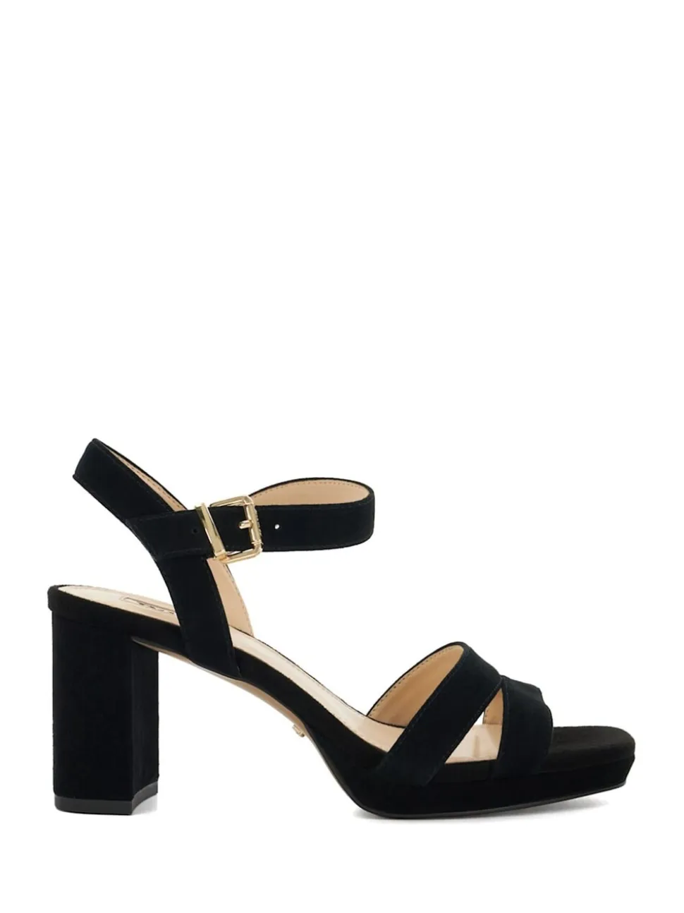 Dune London Black Manifesting Mini Platform Sandals