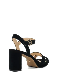 Dune London Black Manifesting Mini Platform Sandals