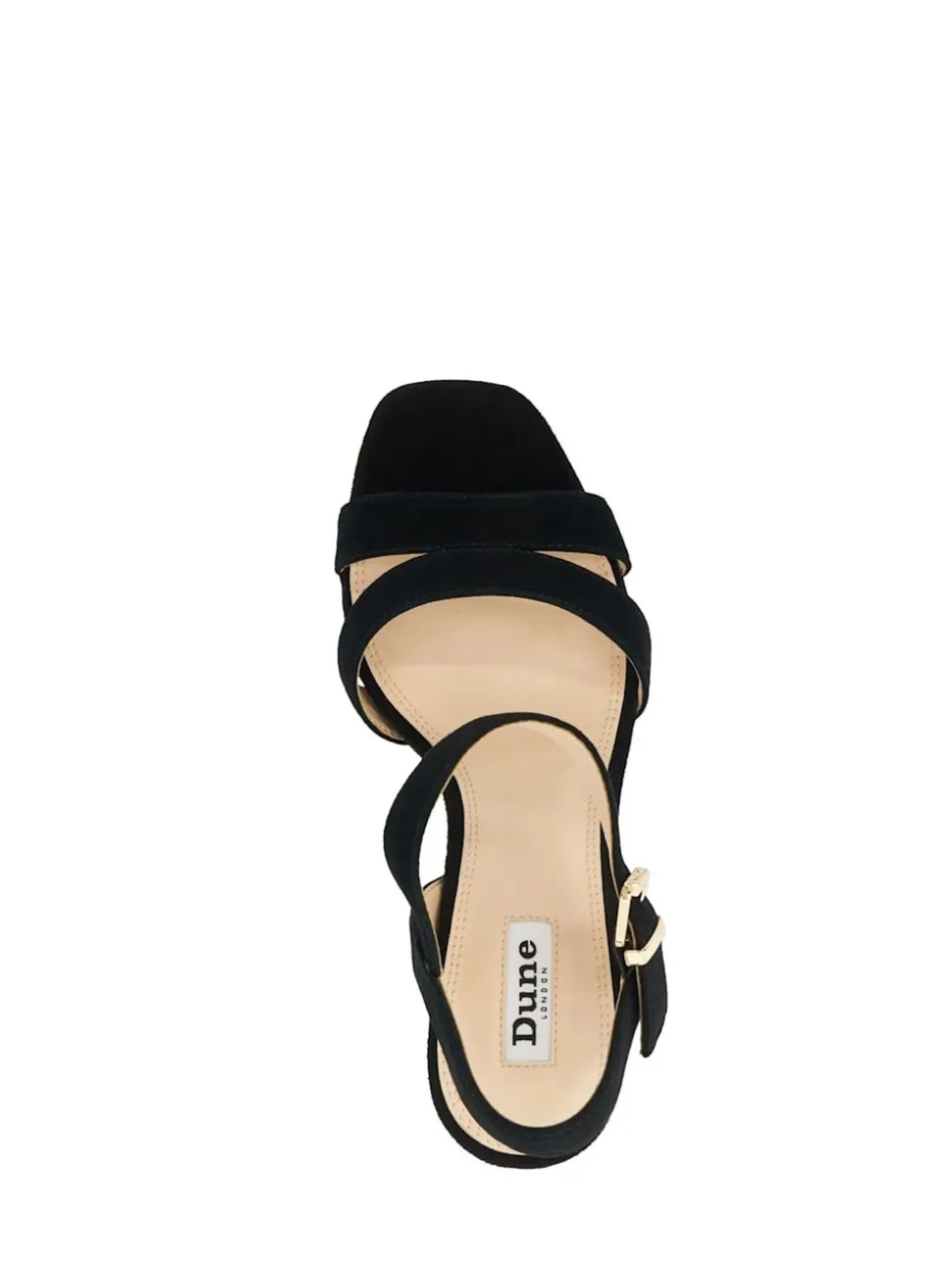 Dune London Black Manifesting Mini Platform Sandals