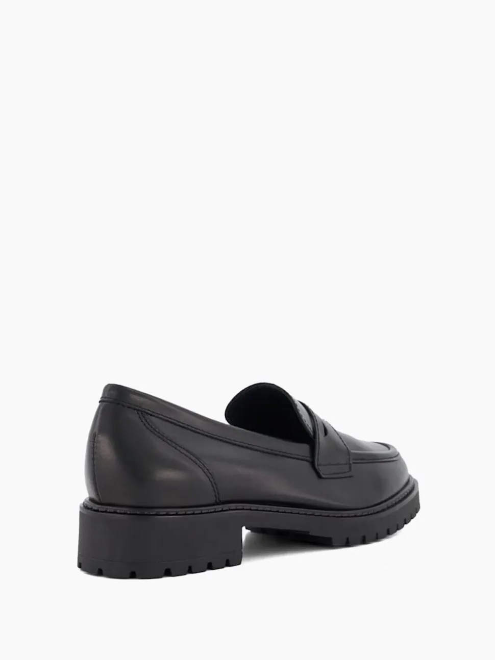 Dune London Black Regular Fit Gild Cleated Penny Leather Loafers