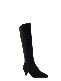 Dune London Black Sera Comfort Kitten Heel Boots