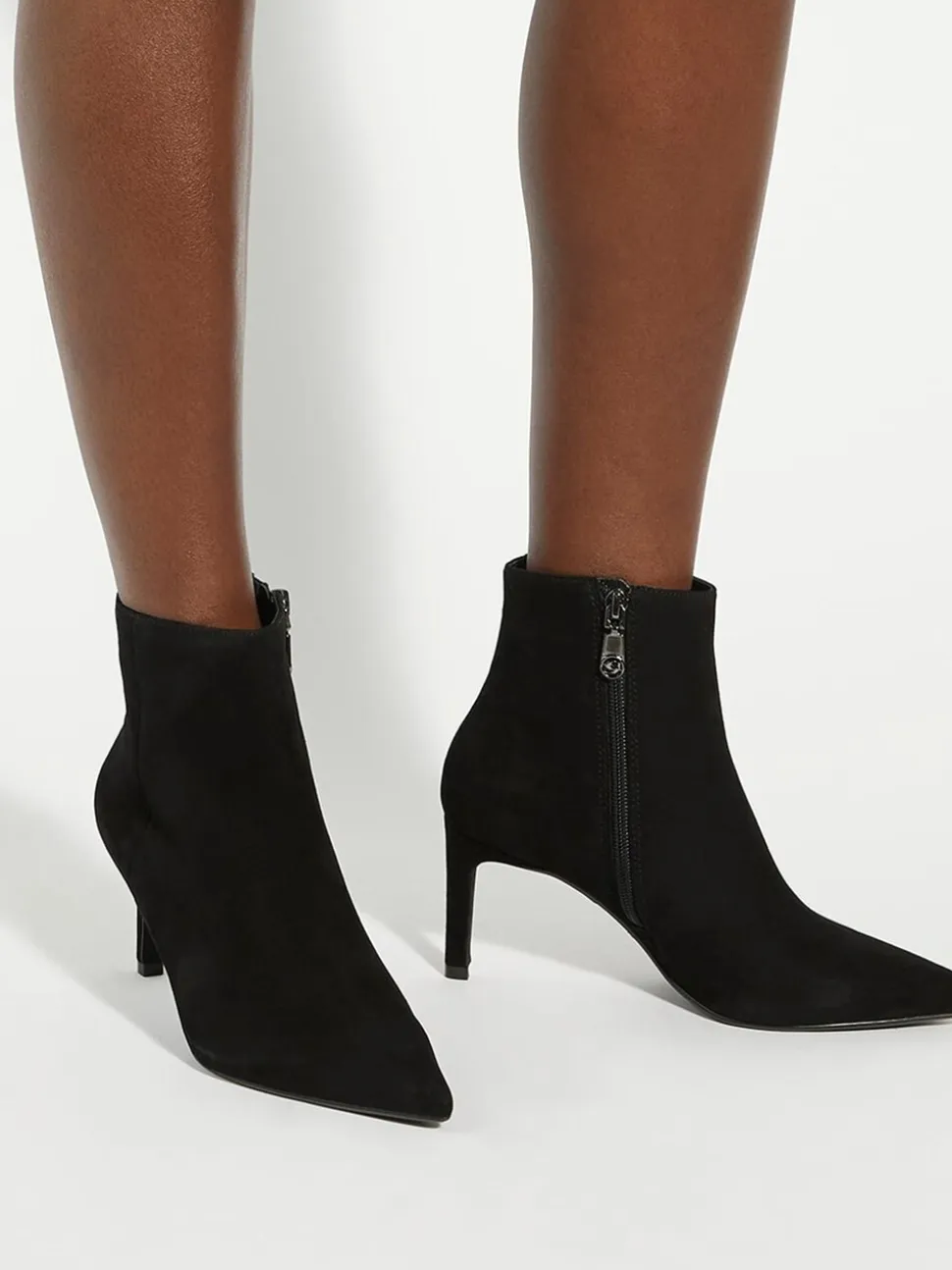 Dune London Black Standard Fit Obsessively Mid Set Back Point Heeled Ankle Boots