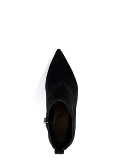 Dune London Black Standard Fit Obsessively Mid Set Back Point Heeled Ankle Boots