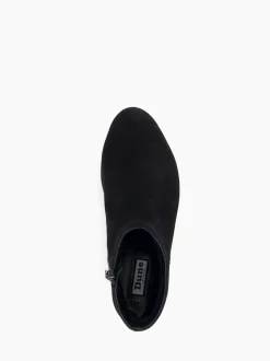 Dune London Black Wide Fit Pippie Smart Low Boots