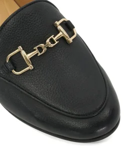 Dune London Black Wide Fit Glair Branded Snaffle Leather Trim Shoes