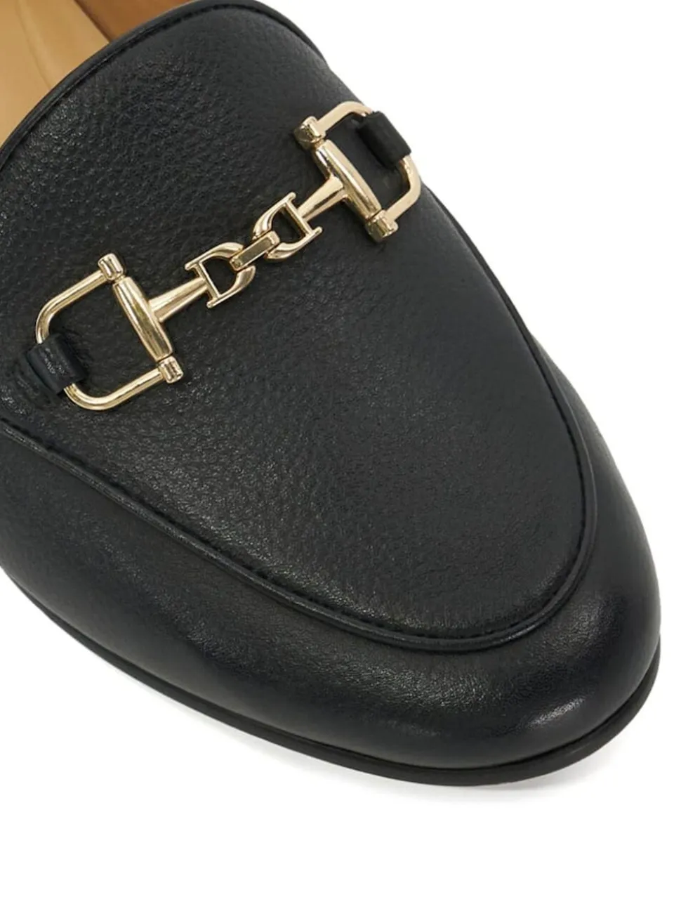Dune London Black Wide Fit Glair Branded Snaffle Leather Trim Shoes